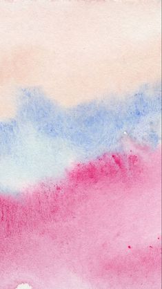 an abstract painting with pink, blue and white colors