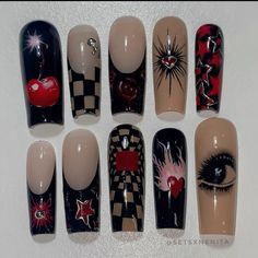 November Nail Art, November Nail, Band Nails, November Nails, Hello Nails, Anime Nails, Dope Nail Designs, Almond Nails Designs, Nails Only