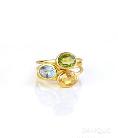 DaniqueJewelry Youll love this ring combo set with your choice of gemstones. Available in bright sterling silver or 18k vermeil gold.   #ringset, #mothersring #christmas #christmasgifts #birthstone Stackable Birthstone Rings Mothers, Oval Ring Set, Stackable Gemstone Rings, Aqua Chalcedony Ring, Ruby Quartz