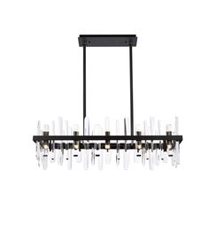 Bringing brilliance to you, the Contemporary Crystal, Crystal Black 20 Light Chandelier from the Serena Collection ,a remarkable product designed by a visionary brand like Elegant Lighting, standout item from Serena, expertly crafted collection, finishing the product with a elegant Black Contemporary Kitchen Island Lighting, Angled Ceiling, Modern Crystal Chandelier, Rectangle Chandelier, Linear Suspension, Elegant Furniture, Ceiling Fan Chandelier, Crystal Prisms, Suspension Light