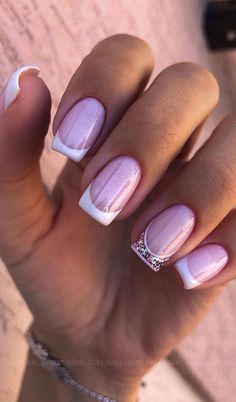 August Nails, French Manicure Nails, Square Nail Designs, Short Square Nails, Pretty Nail Designs, Classy Nails