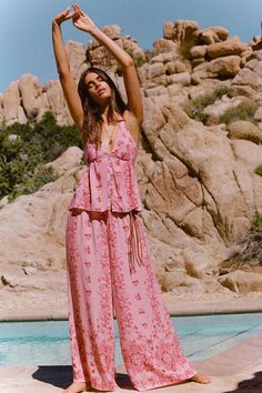 wide leg pants Spell Designs, Simple Tees, Playsuit Romper, Feminine Aesthetic, Wide Leg Pant, Border Print, Beauty Collection, Pant Shirt, Jumper Dress