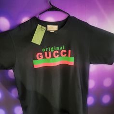 Another Hitfrom My Luxury Wardrobe ,, All New Never Worn . Let's Make It Happen Buyers All Authentic!! Gucci Shirts, Luxury Wardrobe, Gucci T Shirt, Gucci Black, Make It Happen, Make It, Colorful Shirts, Tee Shirts, Mens Shirts