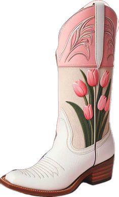 Pink Round Toe Mid-calf Boots For Spring, Spring Pink Mid-calf Boots With Round Toe, Fitted White Mid-calf Boots For Summer, White Leather Mid-calf Boots For Spring, White Snip Toe Boots For Spring, White Square Toe Boots For Spring, White Mid-calf Boots With Square Toe For Spring, Pink Leather Mid-calf Boots For Spring, Western Style Pink Mid-calf Boots For Spring