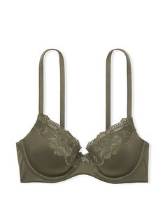 Your favorite bras for everyday and always. Softly padded Memory Fit cups mix with just a hint of vintage-inspired lace on an essential demi that delivers just the right amount of coverage and support. Lift & Lining Lightly lined Underwire Straps & Hooks Fully adjustable straps Back hook-and-eye closures Details & Fabric Supersoft, double-lined sides for the smoothest shape Bow and charm details at front Partially made from recycled materials Hand wash Imported Lace Bras, Wardrobe Goals, Converse Shop, Better Version, Curve Jeans, Formal Shirts For Men, Chunky Knitwear, Wide Boots, Newborn Dresses