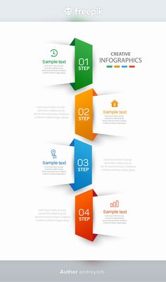 Creative infographic template with icons and 4 steps Premium Vector Best Infographic Design, Info Graphic Design Layout, Infographic Ideas Creative, Creative Infographic Design Ideas, Infographic Design Layout Template, Creative Infographic Design Layout, Infographics Design Ideas, Creative Infographic Design, Infographics Presentation