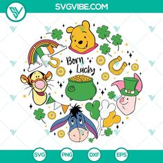 winnie the pooh and friends svg file for cricut, silhouette cut files