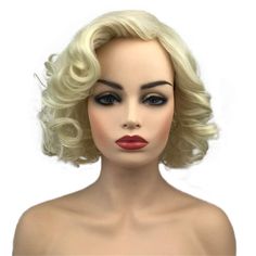 PRICES MAY VARY. Blonde Short Curly Wig: Perfect for Halloween, themed party and fancy dress parties or just for a change of look. Great for Cosplay Costume, fancy ball and sports-themed events Length:10" --- Style: Curly---Color: Blonde, as the picture shows. There may be difference between the picture and the actual product due to the monitor setting. Meterial: 100% imported wire fiber - high temperature Wig cap: new rose net cap,more comfortable and breathable. Cap size:average 52-56cm, it ca Short Curly Wig, Wig Review, Curly Color, Short Curly Wigs, Hair Women, Curly Wig, Blonde Wig, Costume Wigs, Synthetic Lace Front Wigs