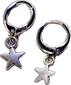 Nickel-free Star-shaped Huggie Earrings, Silver Star Huggie Earrings For Everyday, Trendy Star-shaped Nickel-free Hoop Earrings, Silver Star Charm Huggie Earrings, Silver Star Shaped Huggie Earrings With Charm, Huggie Hoop Earrings, Silver Plate, Etsy Earrings, Silver Plated