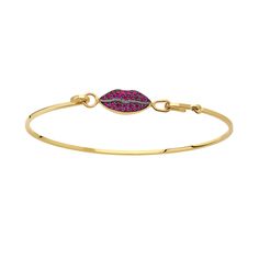 Ruby, In Italy, Lips, Yellow Gold, Italy, Bracelet, Yellow, Gold