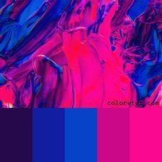 an abstract painting with different shades of pink and blue