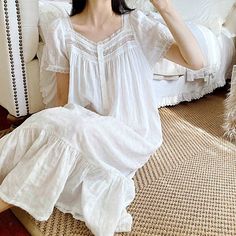 French Sleepwear, Victorian Night Dress, Princess Sleepwear, Vintage Nightwear, Victorian Lingerie, Moon Rituals