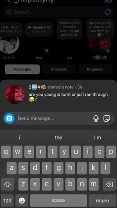 the text message is being displayed on an iphone's keyboard, and it appears to be in conversation with someone else