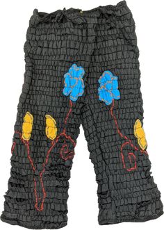 A chic and sleek black grey colored cotton fabric legwarmer in knee-length to keep your legs warm in the winter season, this legwarmer features yellow and blue floral designs to compliment your bohemian style.  It's black, but not a deep black, a bit like grey. #tlb #Patchwork #Fall #Floral #bohemianfashion #HippieLegwarmer #FloralLegwarmer Black Cotton Leg Warmers For Fall, Black Cotton Leg Warmers For Spring, Spring Black Cotton Leg Warmers, Black Cotton Casual Leg Warmers, Casual Black Cotton Leg Warmers, Black Cotton Leg Warmers For Winter, Winter Cotton Black Leg Warmers, Black Casual Leg Warmers For Spring, Black Casual Spring Leg Warmers