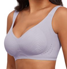 PRICES MAY VARY. FULLER COVERAGE CUPS：Women's bras wirefree with support bra for women everyday wear,exercise and offers back support.Three liquid soft supports enhance the tension of the underwear and better improve its anti sagging effect. U-shaped back, wrap the fat on the back, bid farewell to the Swim ring.The water ripple appearance adds a sense of fashion. LIGHTLY PADDED COMFORT BRA: Bras for women no underwire support, is basically seamless and non-see through. Provides smoothing across Bra For Big Cup No Wire, Cheap Full Coverage Bra With Removable Pads, Supportive Full Coverage Intimates At Cheap Price, Cheap Sleeveless Bra With Built-in Support, Cheap Casual Bra With Medium Support, Cheap Nylon Tops With Built-in Bra, Affordable Full Coverage Summer Bra, Cheap Evening Tops With Built-in Bra, Best Bras For Large Bust Mesh