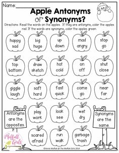 an apple antonys worksheet with words and pictures to help students learn how to read