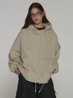 Composition : Shell) COTTON 100%, Lining) POLY 100%Color : beigeCountry of Origin : China Spring Khaki Cotton Parka, Beige Cotton Hooded Jacket With Pockets, Spring Cotton Hooded Jacket For Work, Oversized Khaki Cotton Parka, Oversized Beige Hooded Parka, Beige Oversized Hooded Parka, Oversized Beige Outerwear With Adjustable Hood, Oversized Beige Outerwear With Drawstring Hood, Spring Beige Hoodie With Adjustable Hood