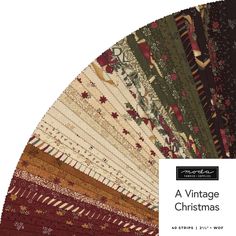 A Vintage Christmas  Jelly Roll by Kansas Troubles Quilters for Moda Fabrics - RESERVE Christmas Quilt Fabric Collections, Vintage Christmas Fabric, Christmas Fabric Projects, Christmas Jelly Roll, Christmas Jelly, Christmas Fabrics, Christmas Quilt Patterns, Feedsack Fabric, A Vintage Christmas