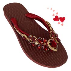 PRICES MAY VARY. EXACTLY WHAT YOU NEED: Add elegance with dressy flip flops for women and match outfits with charming colors of rhinestone sandals from brunch to beach and sunlight to moonlight. Make daily dressing effortless with our glamorous, fascinating and fancy flip flops for women. You will turn heads as you dazzle your walk with these womens sandals. Best burgundy flip flops for women! HANDCRAFTED PREMIUM QUALITY: These ladies flip flops has a slim toe strap with selected premium quality Glittery Sandals, Burgundy Sandals, Rhinestone Flip Flops, Red Flip Flops, Burgundy Flats