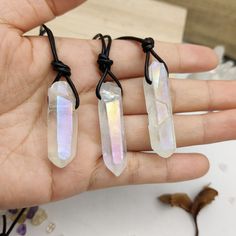 Simple Angel Aura Quartz Point Necklace Raw Angel Aura Crystal | Etsy Angel Aura Quartz Necklaces, Angel Aura Crystal, Boho Jewellery Necklaces, Quartz Point Necklace, Silver Threader Earrings, Crystal Point Necklace, Titanium Quartz, Platinum Rose Gold, Aura Crystals