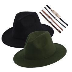 PRICES MAY VARY. Multiple Styles: 2 pack fedora hats. The look can be changed easily with the additional different belts. You can match your hats and belts according to your daily wear or the activities you need to attend and you can also share them to wear with your friends or families. Suitable Size: One size fits most women. For head circumstance 22.83"; Brim Width: 7cm/2.76". You can adjust the size of the fedora hat for a perfect fit through the drawstrings inside the sweatband. It's a grea Womens Fedora Hat, Wool Fashion, Womens Fedora, Ring Belt, Buckles Fashion, Fedora Hats, Wide Brim Fedora, Fashion Goals, Stylish Hats