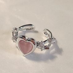 44140499697881 Trendy Heart-shaped Rings For Party, Trendy Silver Heart Ring For Valentine's Day, Trendy Heart-shaped Party Rings, Trendy Party Rings With Heart Shape, Heart Shaped Open Ring As Gift, Heart-shaped Open Ring As Gift, Trendy Silver Heart Rings, Trendy Silver Heart-shaped Ring, Cute Silver Heart Ring For Valentine's Day