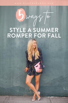 Fall is my FAVORITE time of year! But I also miss my cute summer clothes. You too? Let me show you how to style your summer romper for fall! Rompers are quickly becoming a wardrobe staple so you'll definitely want to see how to style this fashion forward piece for fall! #fallfavorites #fallvibes #howtostylearomper #wardrobestaple #letselevateyourstyle Fall Romper Outfit, Cute Summer Clothes, Fall Workwear, Camo Style, Fall Transition Outfits, Short Romper, Transition Outfits, Fall Transition