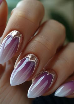 Nail Designs With Charms, Purple Nails Designs, Color Uva, Natural Acrylic Nails, Regal Elegance, Stunning Nail Designs, Purple Nail Designs, Nail Art Trends