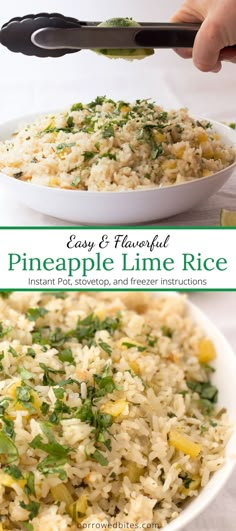 this is an easy and delicious pineapple lime rice recipe that's ready in under 30 minutes