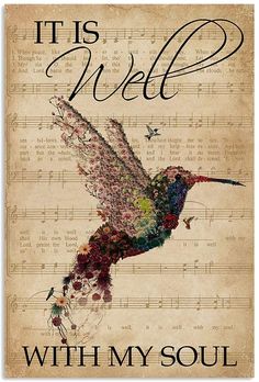 a bird with music notes on it's wings and the words, it is well written