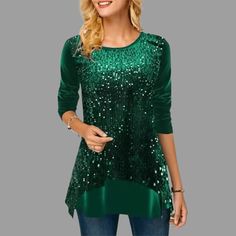 The Sequin Velvet Stitching Sweatshirt is a luxurious and eye-catching piece, featuring a blend of soft velvet fabric and shimmering sequin accents for a glamorous look. The unique stitching detail adds texture and sophistication, making it perfect for both casual and dressy occasions. This sweatshirt combines comfort with a touch of sparkle, offering a chic, statement-making style. Beach Dresses Casual, Purple Graphic, Graphic Abstract, Graphic Floral, Purple Wine, Streetwear Casual, Wedding Dresses Plus Size, Blouse Shirt, Long Sleeve Tunic