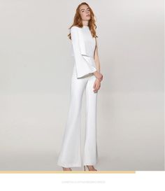 limited edition High fashion jumpsuit false two pieces high-end women's white jumpsuit- Eli Elegant White Full-length Dress, Elegant Full-length Spring Gown, Elegant Full-length Summer Gown, Elegant Full Length Summer Gown, Elegant Summer Gown For Banquet, White Evening Dress For Banquet, Elegant Summer Banquet Gown, Elegant Spring Banquet Gown, Chic White Maxi Dress For Banquet