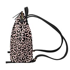 Meet your new on-the-go companion: the Pink Salt Leopard PU Leather Backpack Purse. Elevate your style with a sleek black leopard spots pattern against a Pink Salt background, effortlessly merging fashion and functionality.Crafted from luxuriously soft PU leather, this backpack is your ticket to comfort and chic. Rainy days? No problem. The waterproof material shields your essentials, ensuring confidence in any weather.Impeccable craftsmanship shines through with a smooth zipper strap and profes Blush Background, Leather Backpack Purse, Spots Pattern, Leopard Spots, Pink Salt, Chic Pink, Black Leopard, Pink Blush, Bold Black