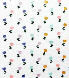 a white background with multicolored flowers on it