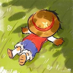 a drawing of a boy laying on the ground