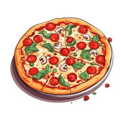 Illustration De Pizza Dessin Animé Dessiné à La Main | Vecteur Premium Pizza Images Cartoon, Cartoon Pizza Drawing, Pizza Illustration Art, Pizza Doodle Drawings, Pizza Illustration Drawings, Pizza Cartoon Illustrations, Pizza Illustration Design, Drawing Of Pizza, Cute Pizza Drawing