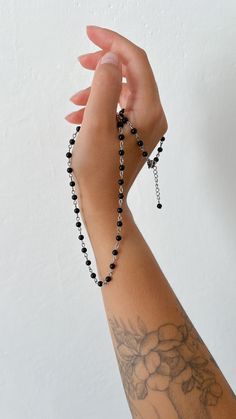 Classic rosary style necklace with onyx or obsidian for everyday wear. It's original jewelry, beaded by hand, using only natural gemstone beads. You can also combine in a lot of ways with your own jewelry and your casual or festive outfits.  PLEASE NOTE, COLORS might be different because of the nature of stones and your monitor! LENGTH: 3 cm exstension chain.  CLOSURE: lobster clasp. MATERIALS: 4 mm gemstones, furniture can be: stainless steel, silver filled (has a % of silver in it) or 925 silv Black Obsidian Necklace With 8mm Beads, Spiritual Black Onyx Beaded Necklace, Handmade Black Onyx Beads, Black Faceted Spiritual Beads, Black Crystal Necklaces With Round Gemstone Beads, Onyx Beaded Necklaces With 8mm Beads As Gift, Black Spiritual Crystal Necklace With Faceted Beads, Spiritual Black Crystal Necklaces With Faceted Beads, Spiritual Black Crystal Necklace With Faceted Beads