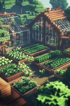 Minecraft Farm Ideas Crops Greenhouse Crop Ideas Minecraft, Minecraft Crops Farms Ideas, Minecraft Farm Builds, Minecraft Crop Farm Ideas, Minecraft Crop Farm, Minecraft Building Ideas Survival, Minecraft Farm Ideas Crops, Minecraft Greenhouse Ideas, Greenhouse Minecraft