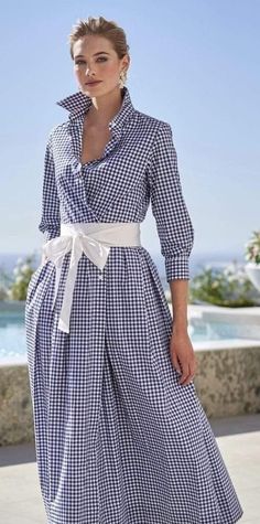 Chique Outfits, Outfits Casual, Look Fashion, Classy Outfits, Beautiful Outfits, Casual Chic, Gingham, Beautiful Dresses