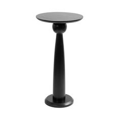 a small black table on a white background