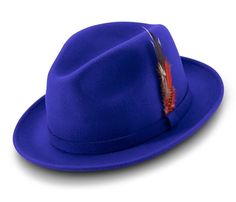 Montique Royal Small Felt Band 2 ¼ Brim Wool Felt Dress Hat H-62 Vogue Collection, Mens Dress Hats, Felt Dress, Shocking Blue, Ties Mens Fashion, Refined Fashion, Fedora Hats, Red Bottom, African Fashion Women Clothing