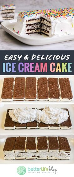 an easy and delicious ice cream cake recipe