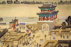 Korean Documentary Painting - "Celebration at Yeon-gwang Pavilion" Ancient Korean Clothing, Urban Mapping, Chinese Artwork, Korean Painting, Asian Art Museum, Ancient Kingdom, Modern Photographers