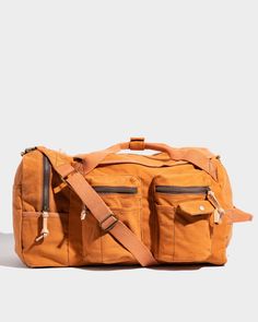 High-end Waxed Canvas Duffle Bag With Canvas Lining, Cheap Brown Tote Duffle Bag, Ariat Duffle Bag, Cheap Mustard Travel Bags, Eddie Bauer Duffle Bag, Canvas Duffle Bag, United By Blue, Zipper Pulls, Leather Zipper