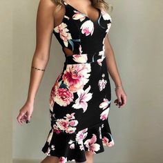 Floral Dresses Short, Boho Mini Dress, Sleeveless Bodycon Dress, Mini Dresses Summer, Trend Fashion, Casual Summer Dresses, Sleeveless Mini Dress, Bodycon Mini Dress, Floral Printed