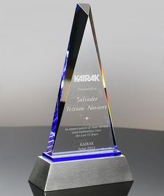 Show details for Paramount Peak Award | edco.com Engraved Crystal, Business Gift