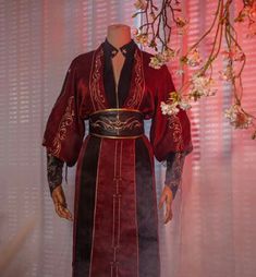 Chinese Old Fashion Men, Traditional Chinese Mens Clothes, Red Hanfu Men, Modern Hanfu Men, Modern Fantasy Clothing, Chinese Fashion Traditional, Empire Outfit