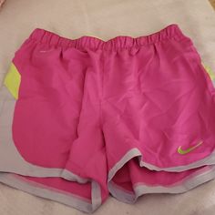 Never Worn, Still With Tags Nike Shorts. Pink Base With Gray And Neon Green Details. Smoke And Pet Free Home, Feel Free To Make An Offer! Fit University, Womens Athletic Shorts, Green Details, Nike Pro Shorts, Nike Dri Fit Shorts, Nike Running Shorts, Purple Shorts, Shorts Nike, Blue Nike