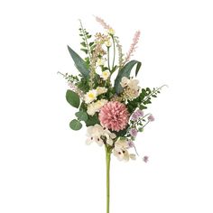 a bouquet of flowers on a white background