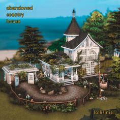 LOLLISIMSI: ⚫ abandoned country house NO CC, Fully Functional,... Sims 4 Abandoned House, Sims 4 Abandoned, Sims 4 Survival, Ts4 Lots, Build Buy Cc, Winter Wedding Venues